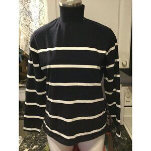 m blue stripe stretch long sleeve turtleneck XL